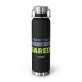 Black Water Bottle featuring "Human in the Loop. Barely." AI humor design by AIronic, gallery view 4