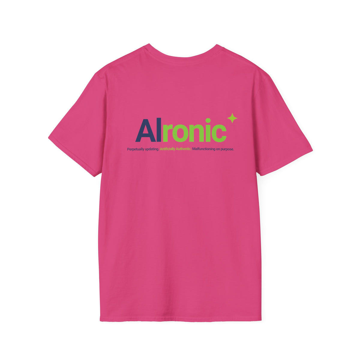 T-Shirt featuring "AIronic Minimal Logo Edition" AI humor design by AIronic, gallery view 45