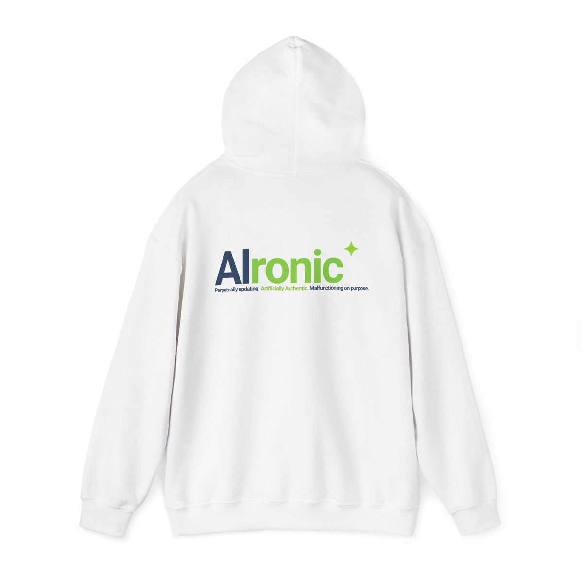 Hoodie featuring "AIronic Logo" AI humor design by AIronic, gallery view 13