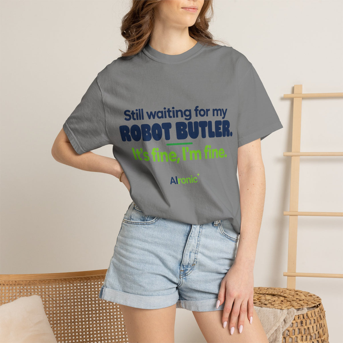 Still Waiting for My Robot Butler T-Shirt — Funny Tech Humor Tee