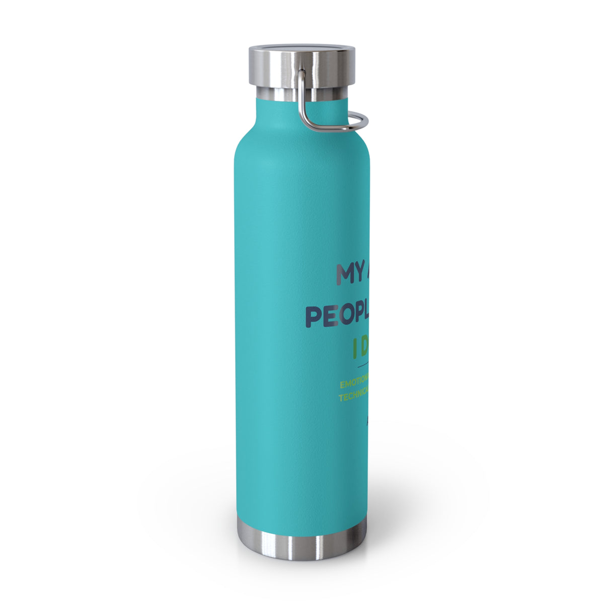 Water Bottle featuring “My AI Has People Skills. I Don't.” AI humor design by AIronic, gallery view 24