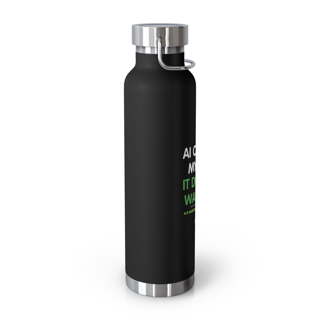 Water Bottle featuring “AI Can Do My Job” AI humor design by AIronic, gallery view 18