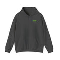 Dark Heather Hoodie featuring "Google Prompt Privacy" AI humor design by AIronic, gallery view 6