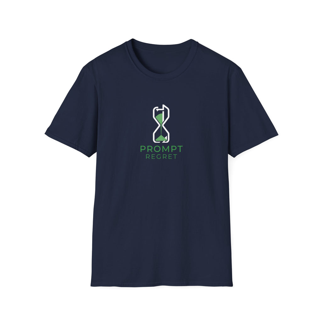 T-Shirt featuring "Prompt Regret Hourglass" AI humor design by AIronic, gallery view 26