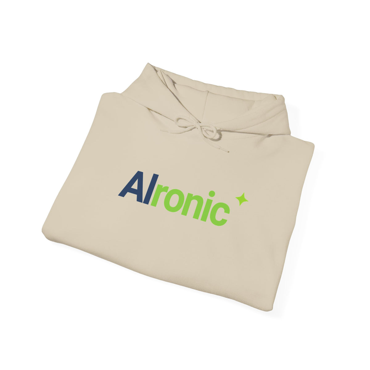 Azalea hoodie featuring “AI created this shirt” AI humor design by AIronic, catalog view 2