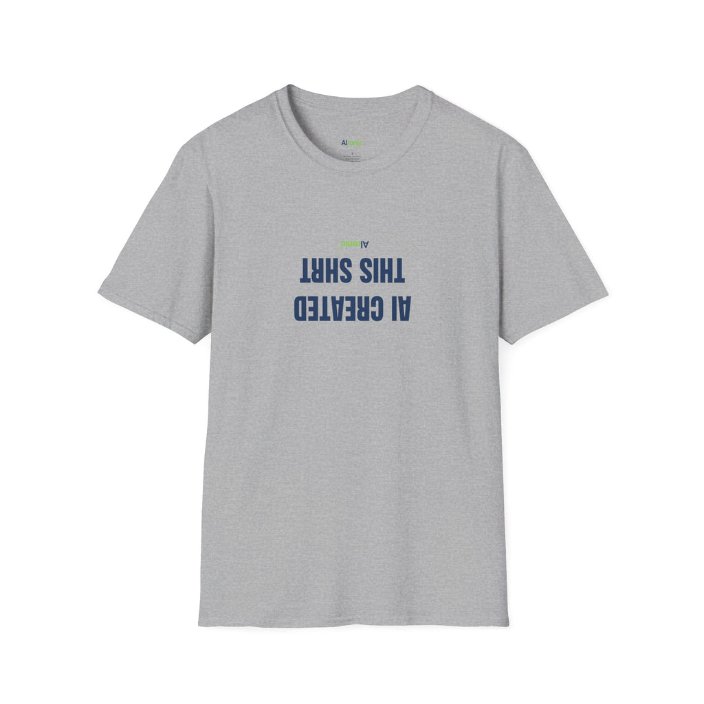 T-Shirt featuring "AI Created" AI humor design by AIronic, gallery view 23