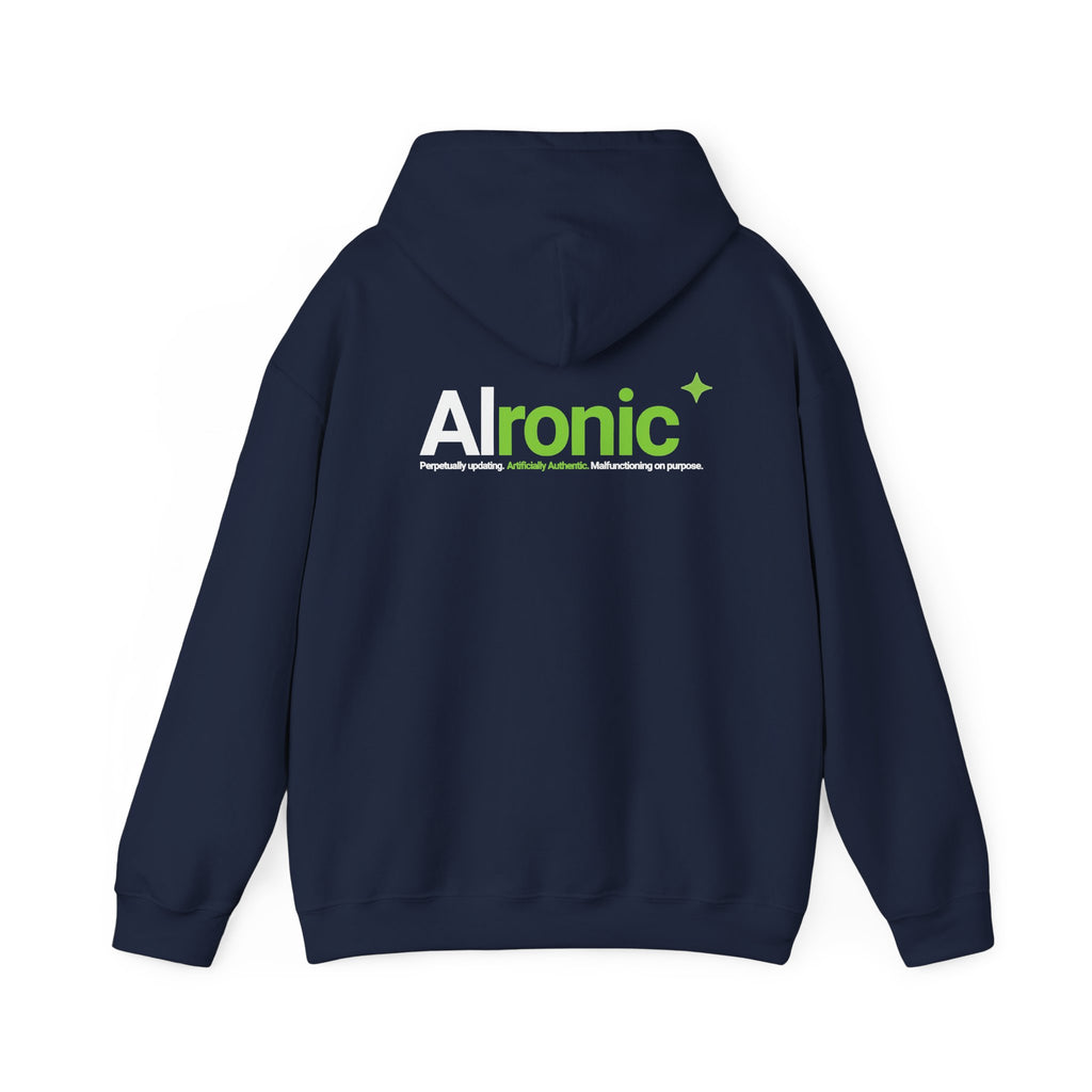 Hoodie featuring "AIronic Logo" AI humor design by AIronic, gallery view 33