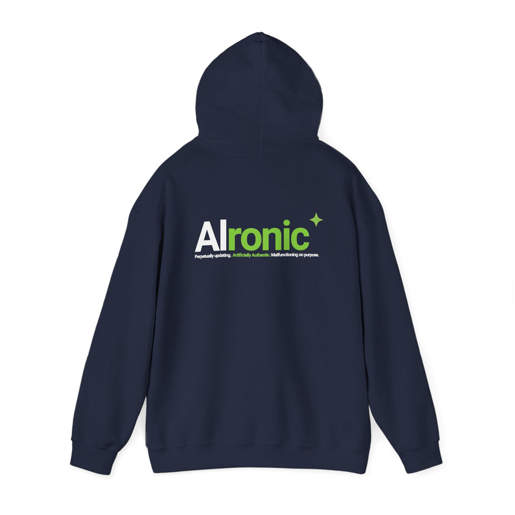 Hoodie featuring "AIronic Logo" AI humor design by AIronic, gallery view 34