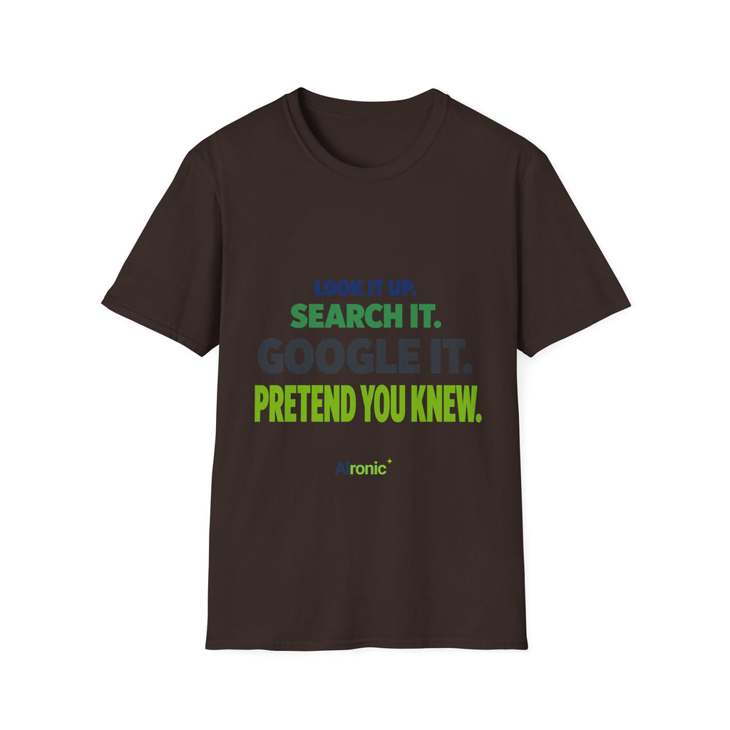 AIronic T-shirt featuring "Google It" AI humor design, gallery view 4
