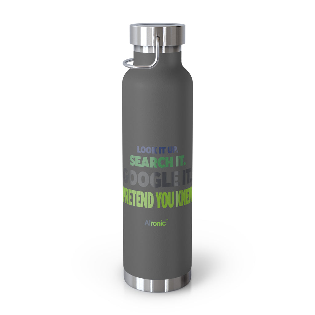 AIronic water bottle featuring "Google It" AI humor design, gallery view 14