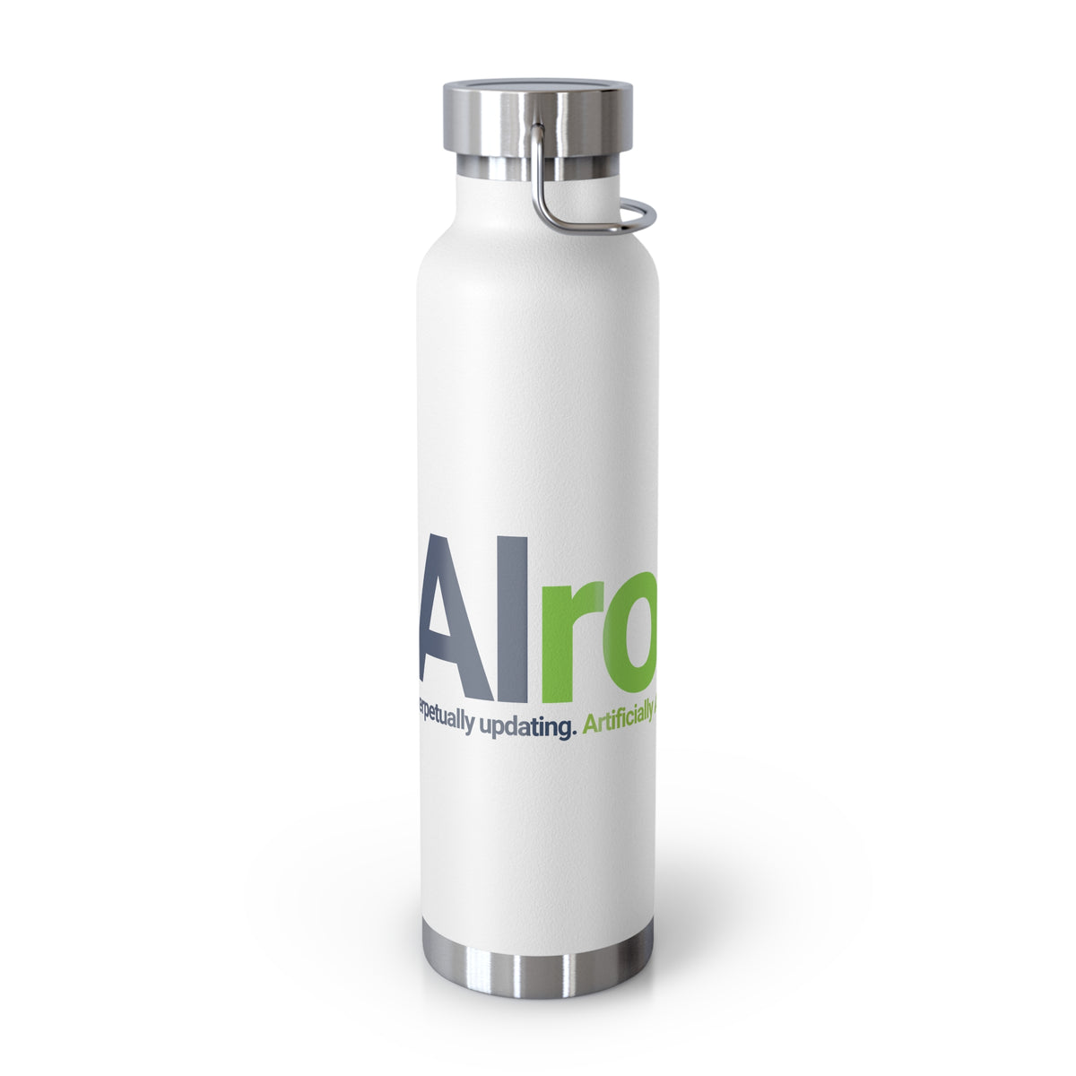 White Water Bottle featuring "AIronic Logo" AI humor design by AIronic, gallery view 1