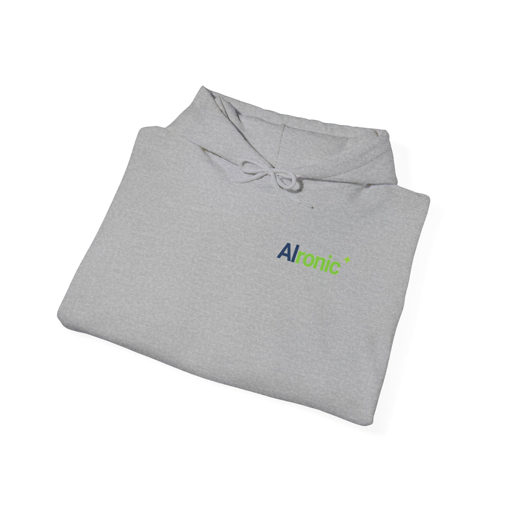 Hoodie featuring "Google Prompt Privacy" AI humor design by AIronic, gallery view 23