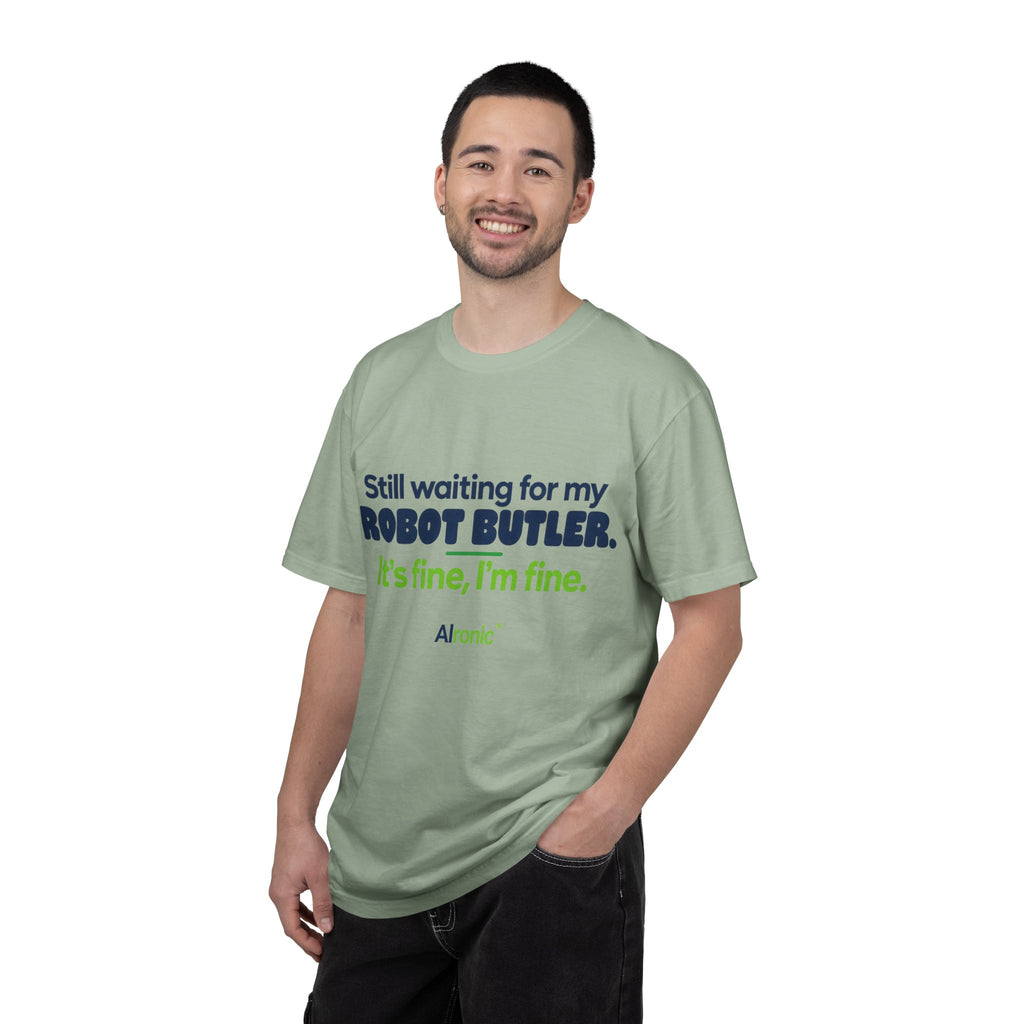 Still Waiting for My Robot Butler T-Shirt — Funny Tech Humor Tee