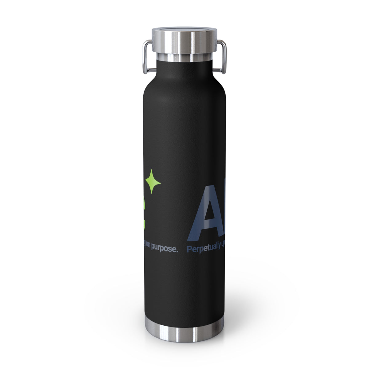 Water Bottle featuring "AIronic Logo" AI humor design by AIronic, gallery view 16