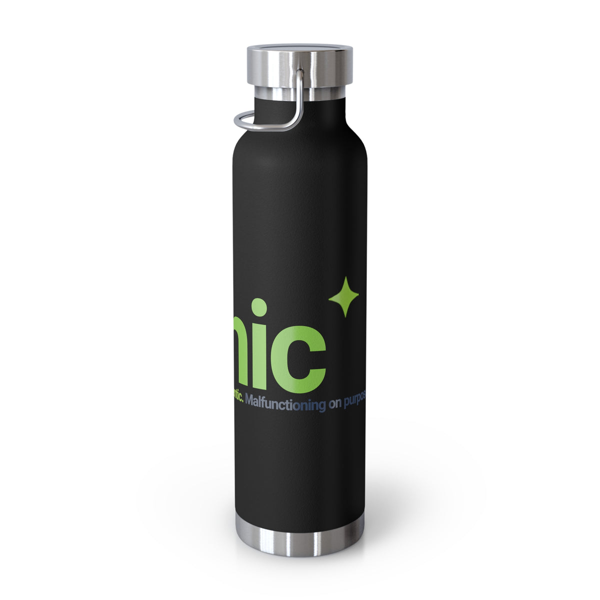 Water Bottle featuring "AIronic Logo" AI humor design by AIronic, gallery view 17