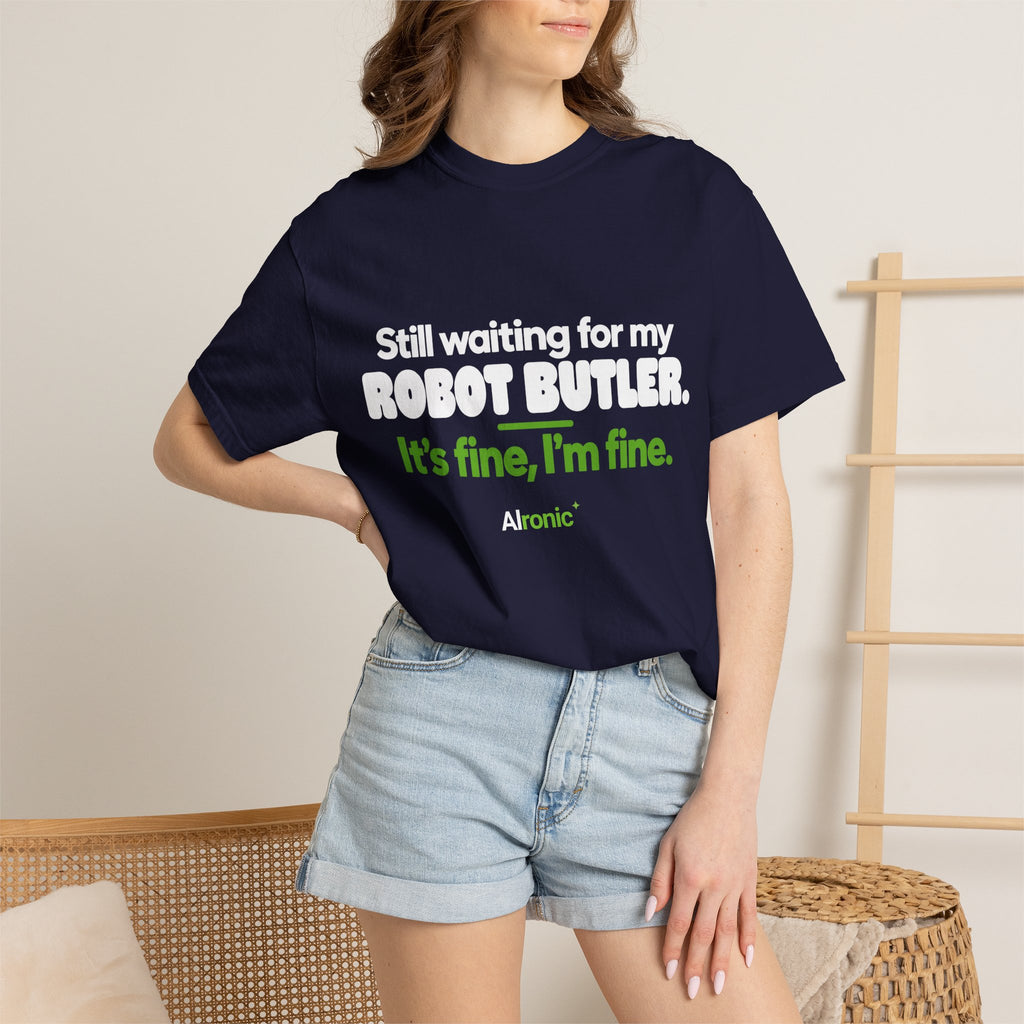 Still Waiting for My Robot Butler T-Shirt — Funny Tech Humor Tee