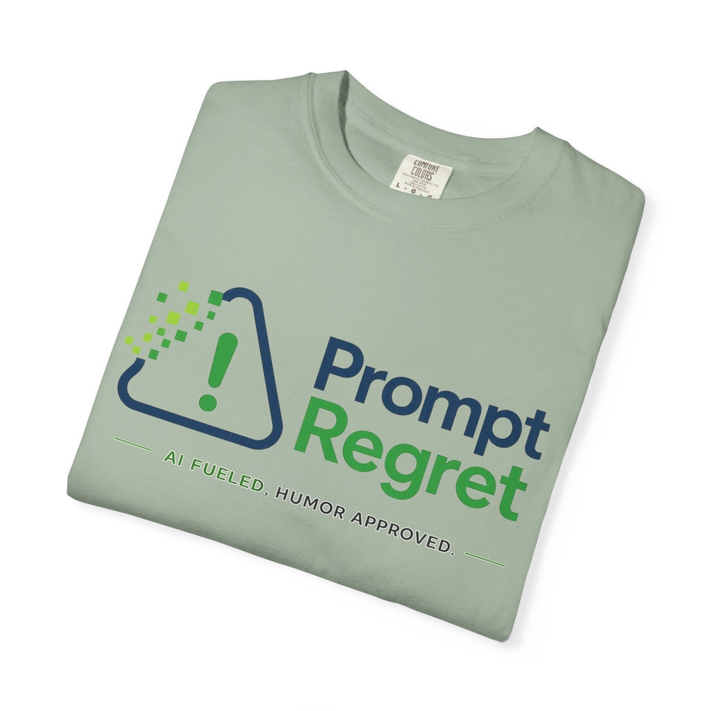 T-Shirt featuring "Prompt Regret" AI humor design by AIronic, gallery view 14