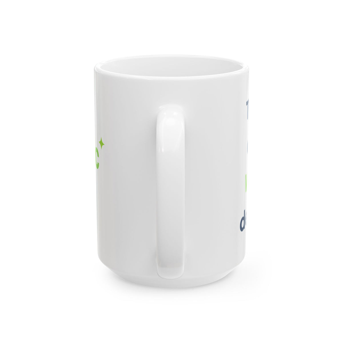 Mug featuring "Trained on My Worst Decisions" AI humor design by AIronic, gallery view 6