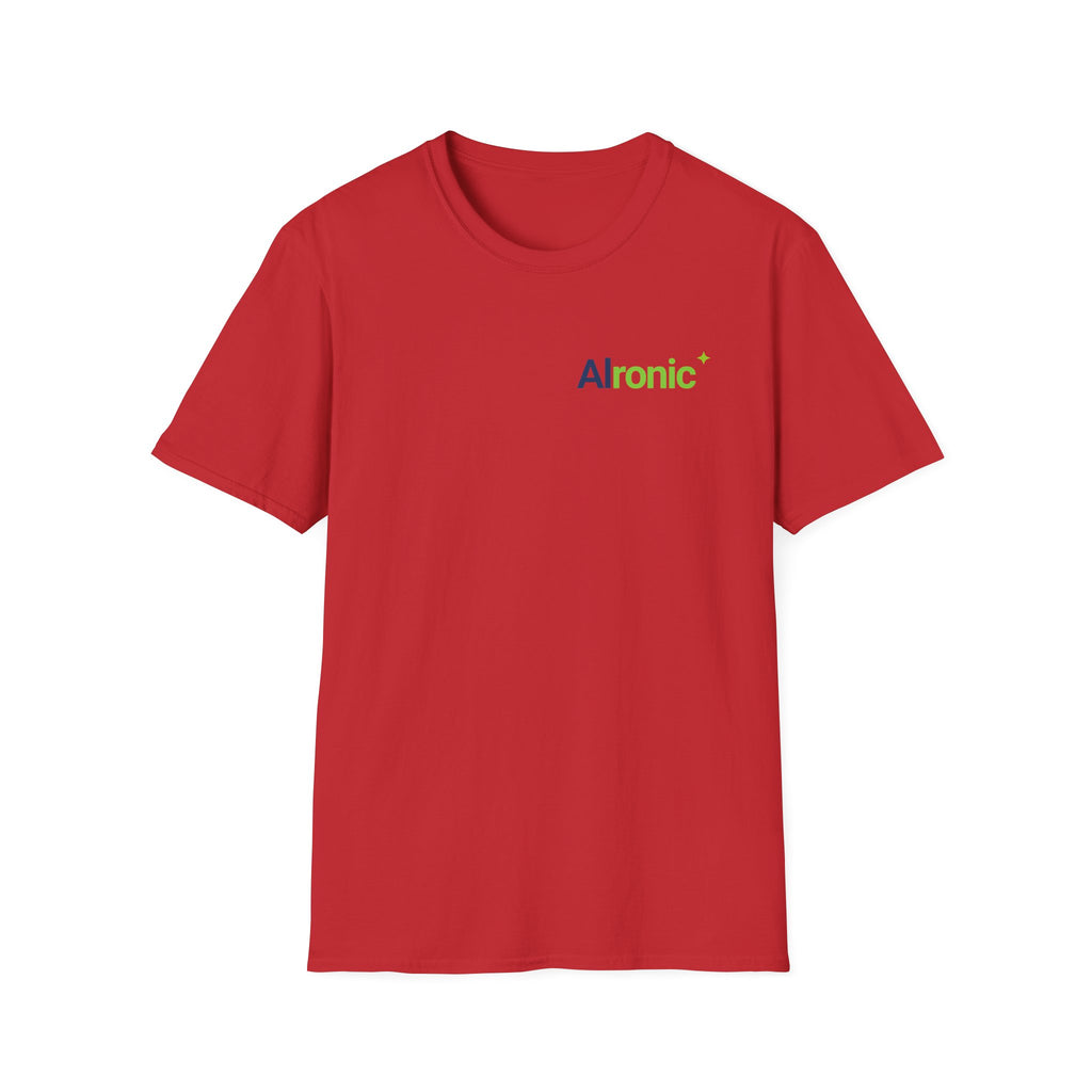 T-Shirt featuring "AIronic Minimal Logo Edition" AI humor design by AIronic, gallery view 47