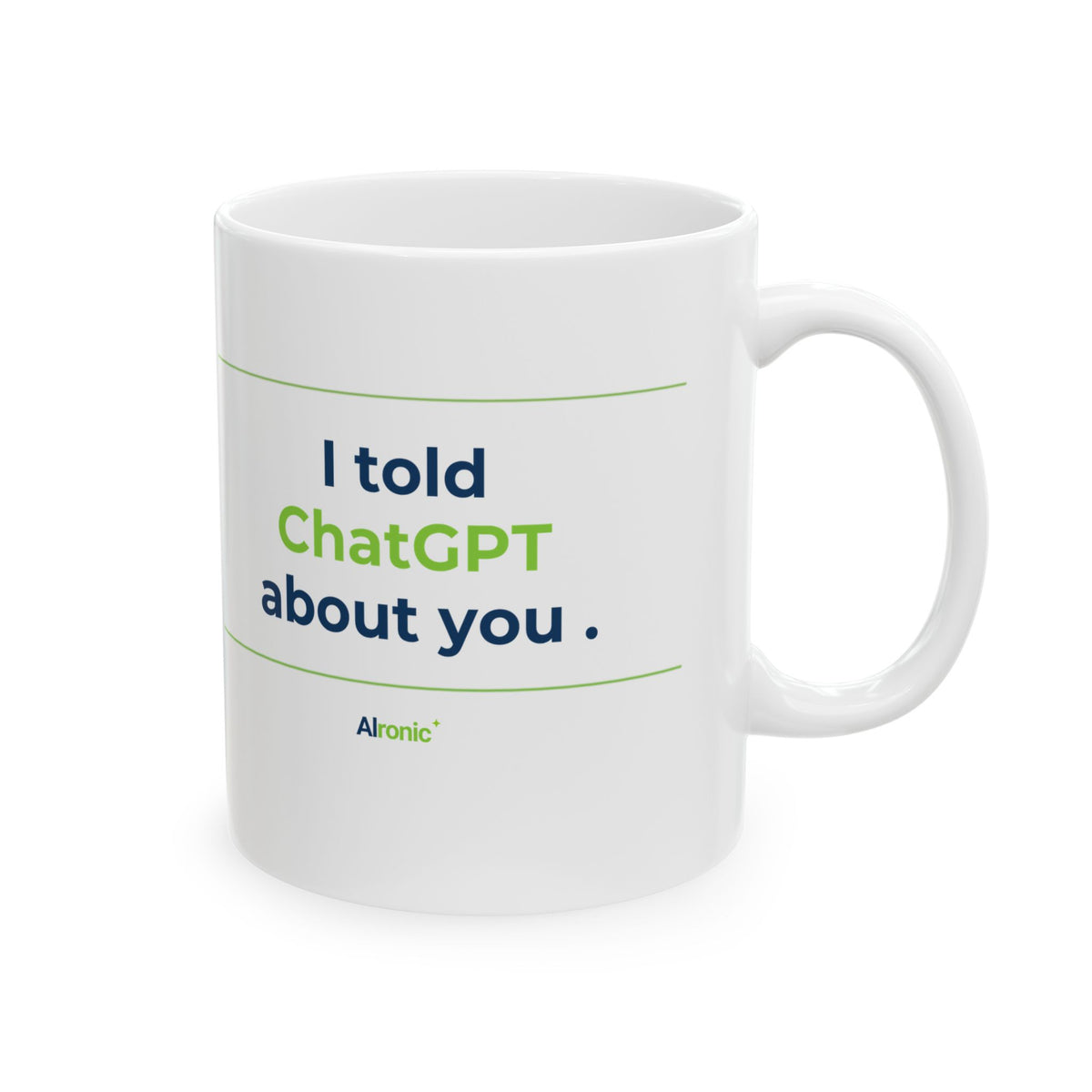 Mug featuring "I Would Hold Space and Accept You" AI humor design by AIronic, gallery view 5