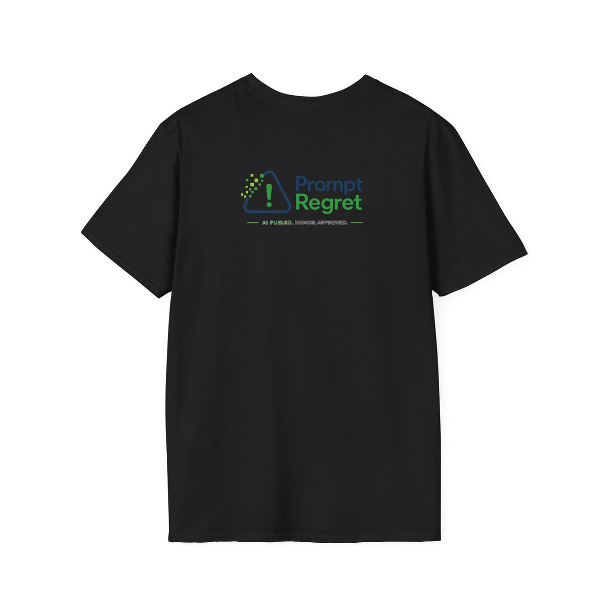 T-Shirt featuring "Not All Who Prompt Are Lost" AI humor design by AIronic, gallery view 11