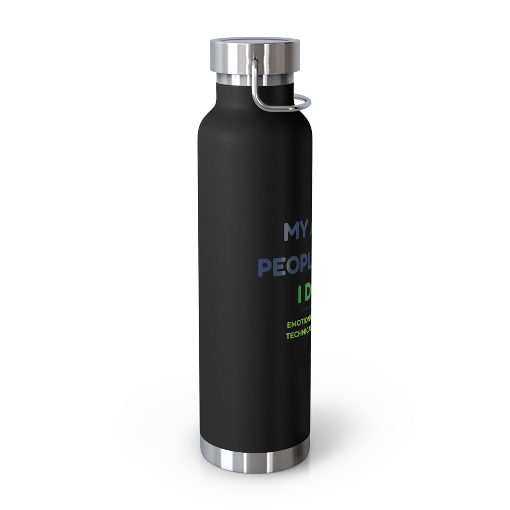 Water Bottle featuring “My AI Has People Skills. I Don't.” AI humor design by AIronic, gallery view 18