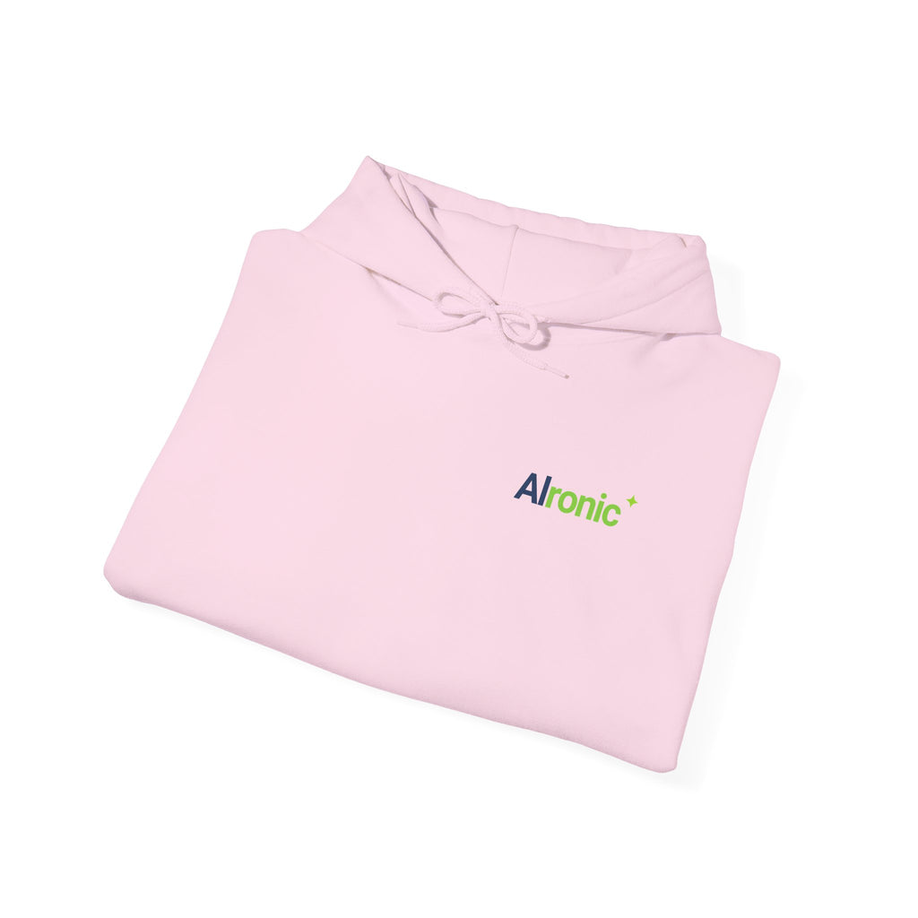Hoodie featuring "I Challenge AI to Do My Job" by AIronic, product view 34