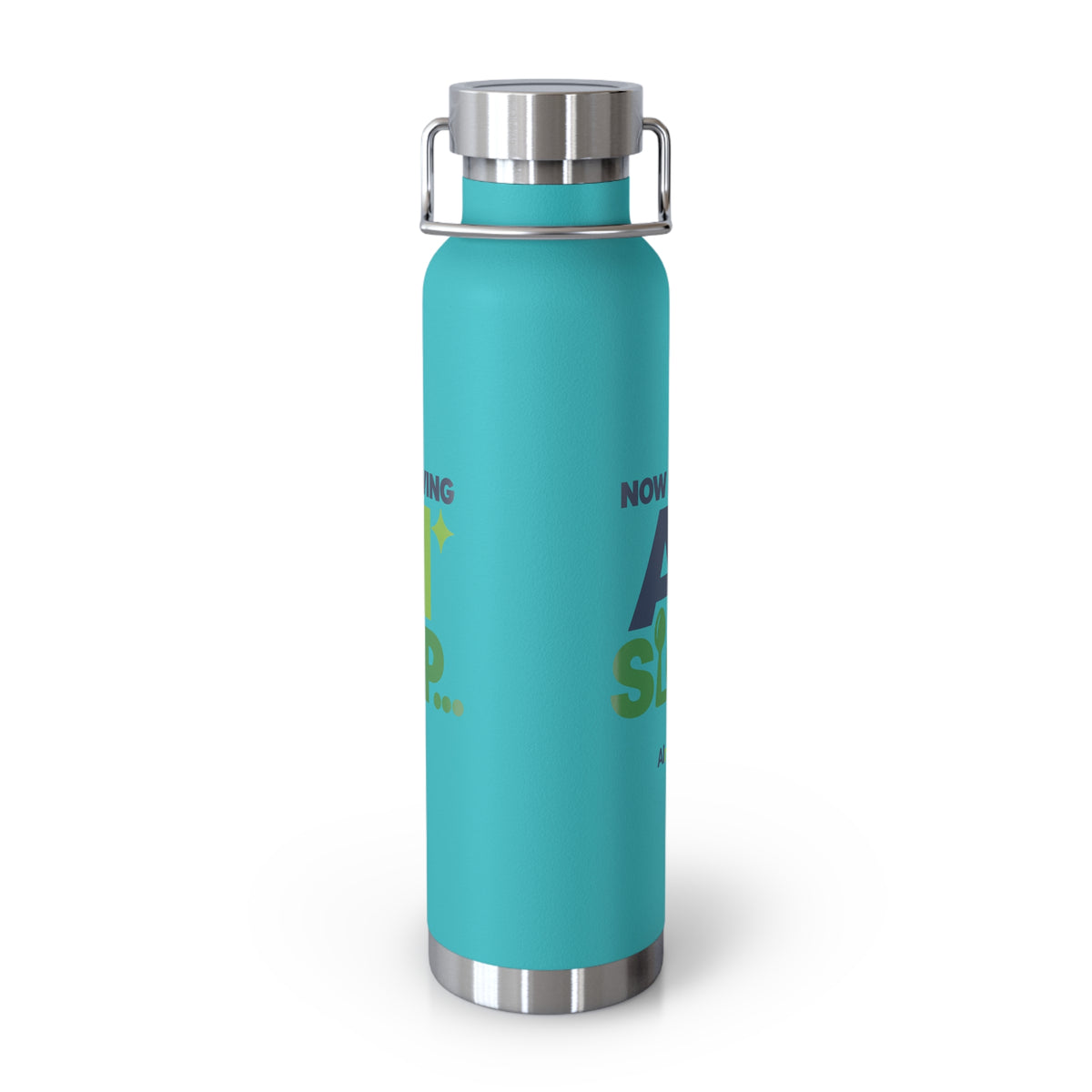 AIronic water bottle featuring "Now Serving AI Slop" AI humor design, gallery view 6