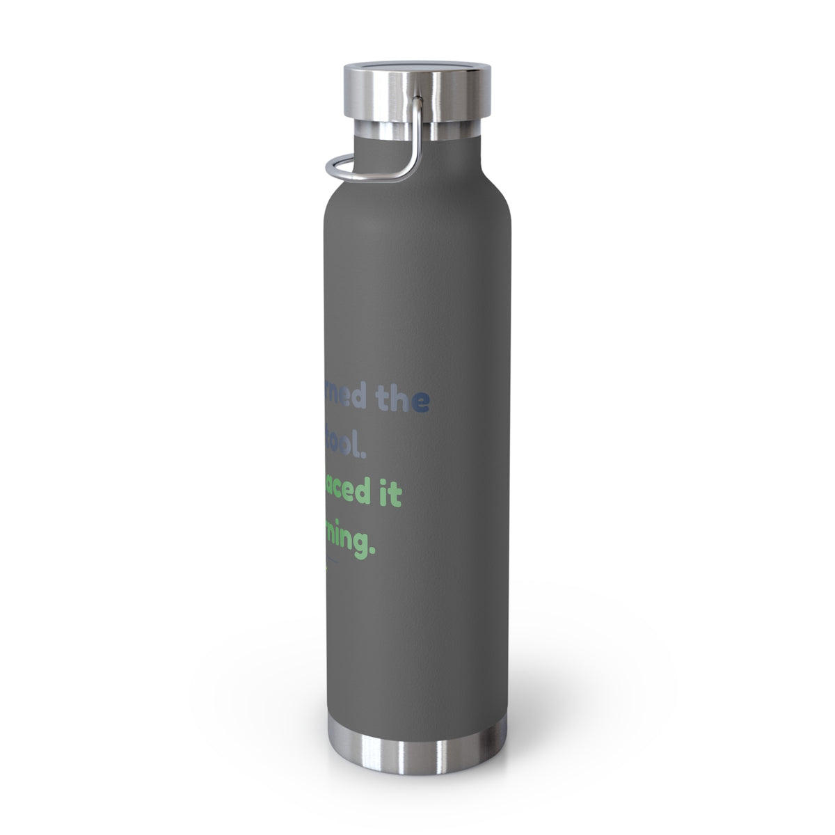 Water Bottle featuring “They Replaced the AI Tool” AI humor design by AIronic, gallery view 16