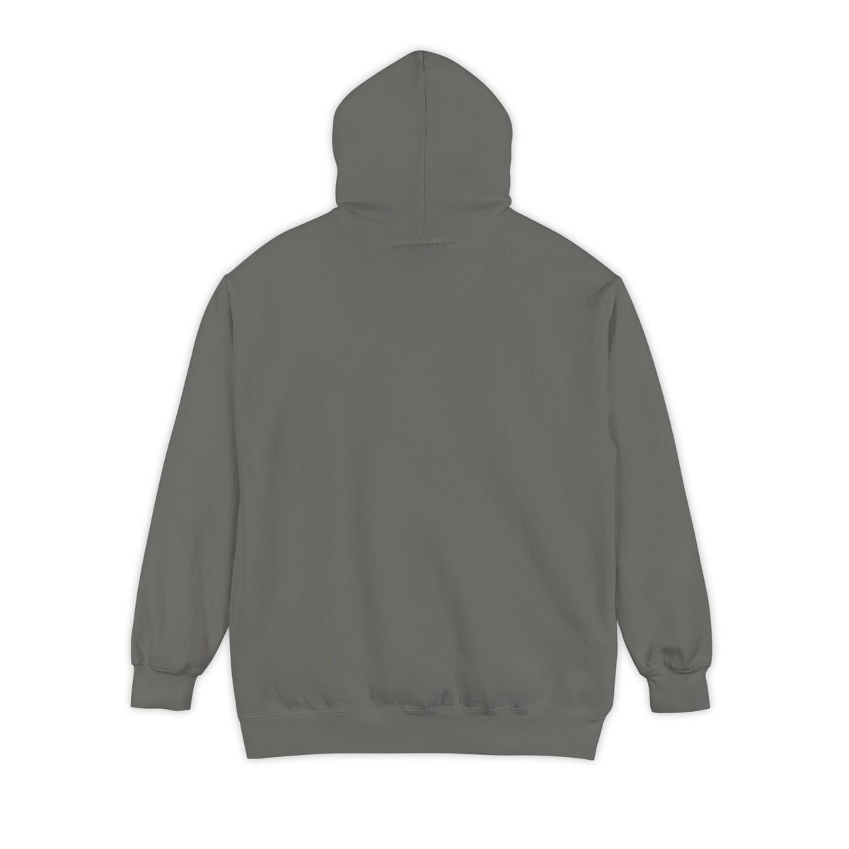 Grey hoodie featuring “My AI agent has boundary issues” AI humor design by AIronic, catalog view 3