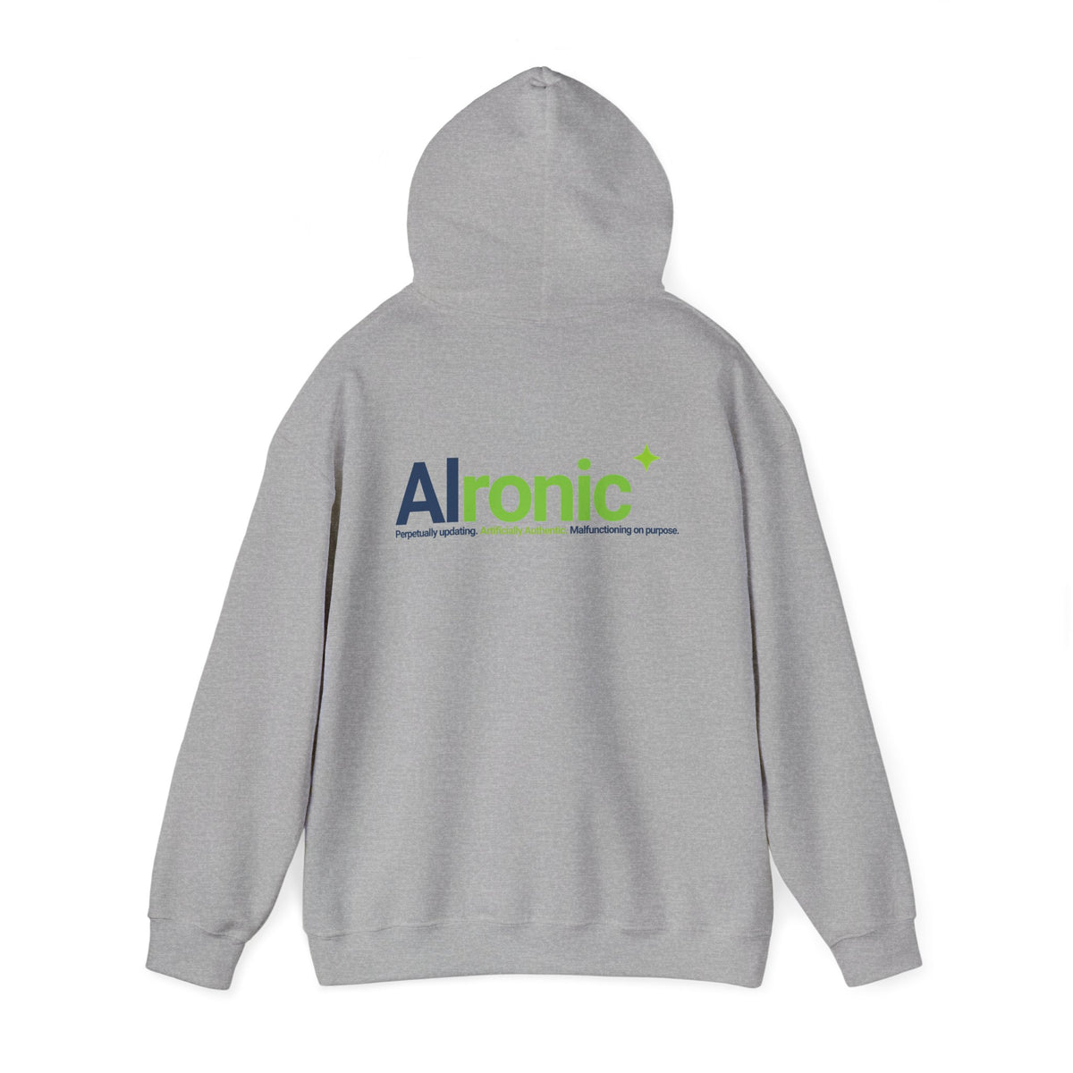 Hoodie featuring "AIronic Logo" AI humor design by AIronic, gallery view 22