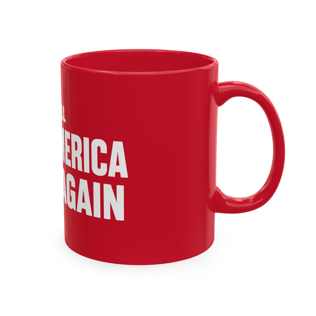 Mug featuring "AI Will Make America Great Again" AI humor design by AIronic, gallery view 4