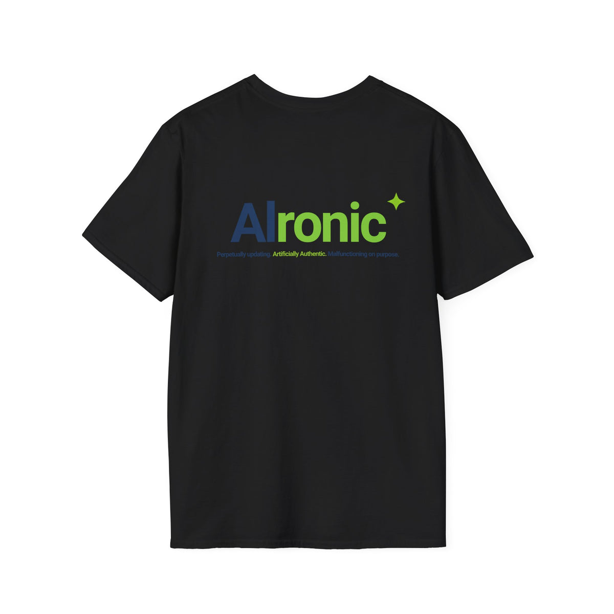 T-Shirt featuring "AIronic Minimal Logo Edition" AI humor design by AIronic, gallery view 18