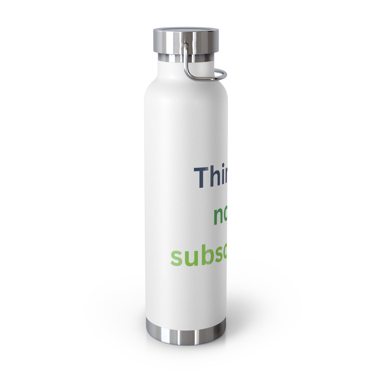 Water Bottle featuring "Thinking Now a Subscription" AI humor design by AIronic, gallery view 9