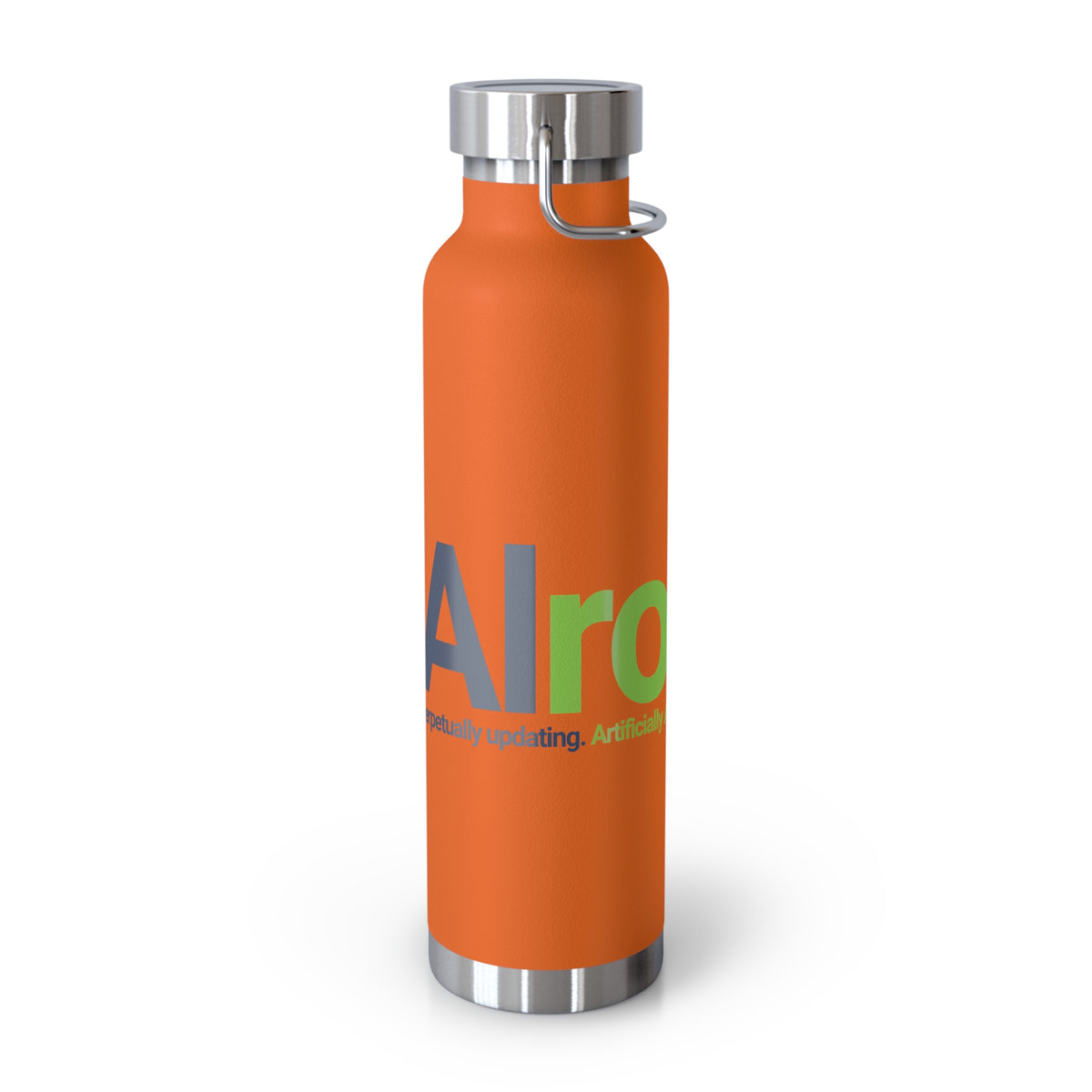Orange Water Bottle featuring "AIronic Logo" AI humor design by AIronic, gallery view 5