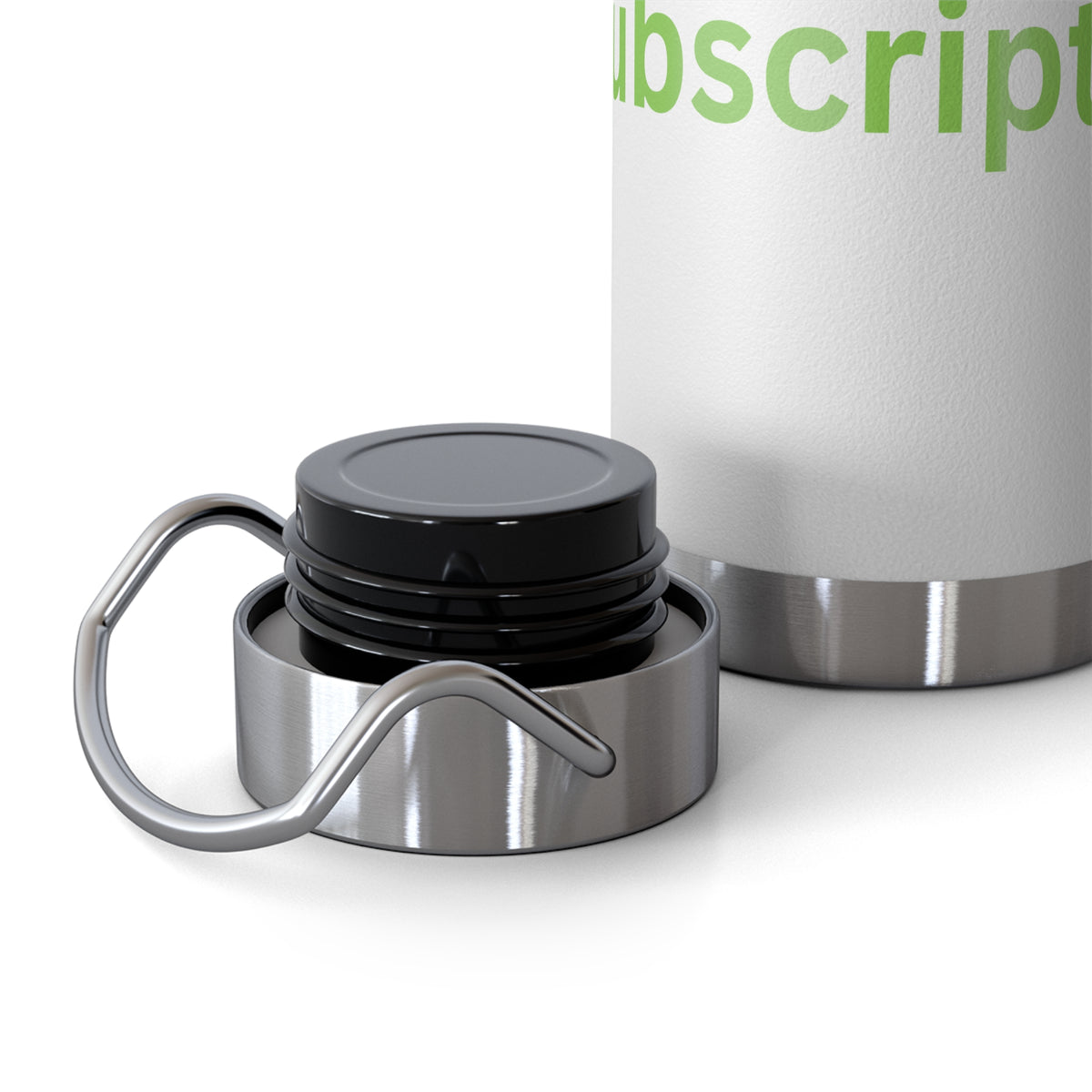 Water Bottle featuring "Thinking Now a Subscription" AI humor design by AIronic, gallery view 11