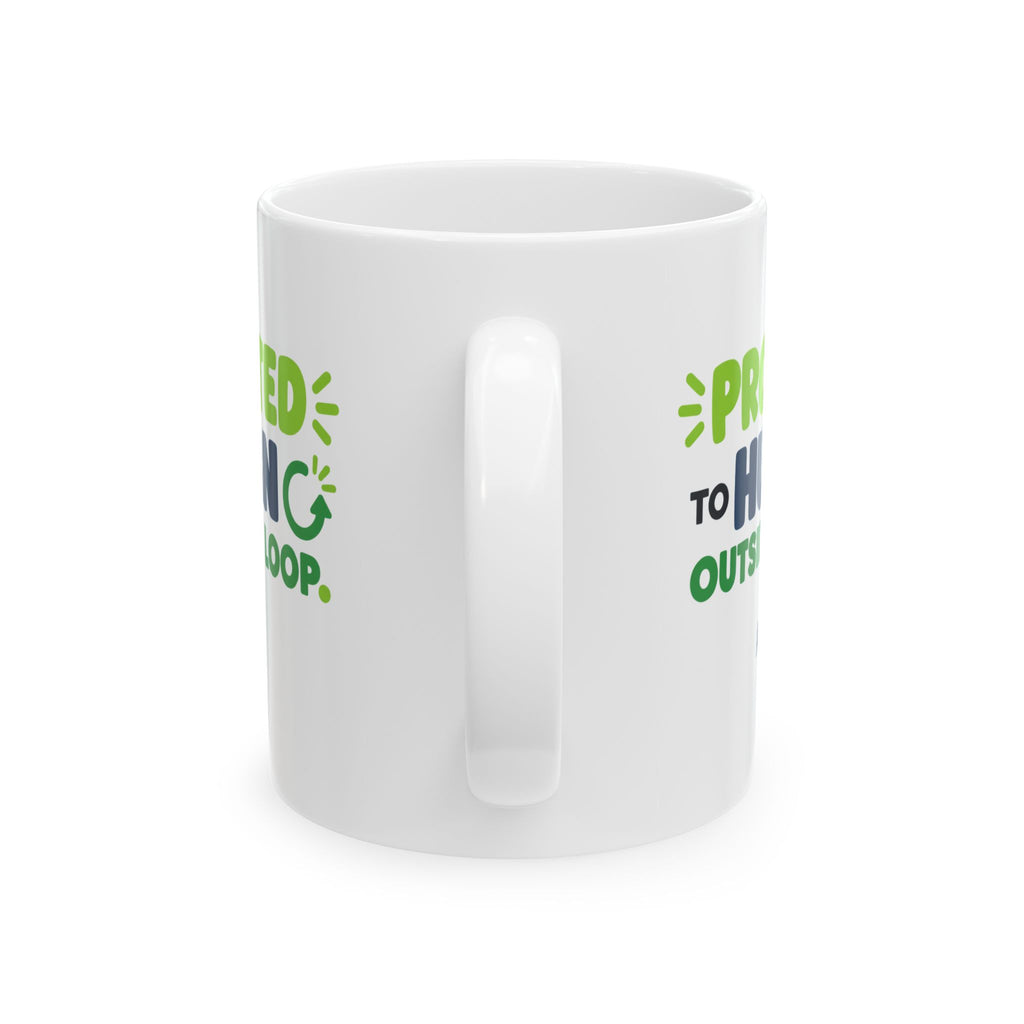 AIronic mug featuring “Promoted to Human Outside the Loop” AI humor design, gallery view 4