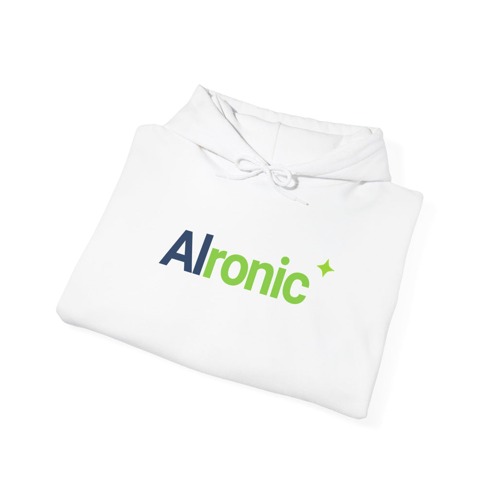 Sand hoodie featuring “AI created this shirt” AI humor design by AIronic, catalog view 2