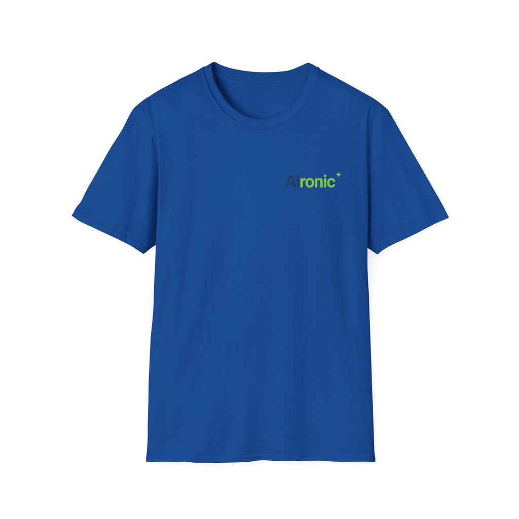 AIronic T-shirt featuring "Premature Human Confidence" AI humor design, gallery view 28