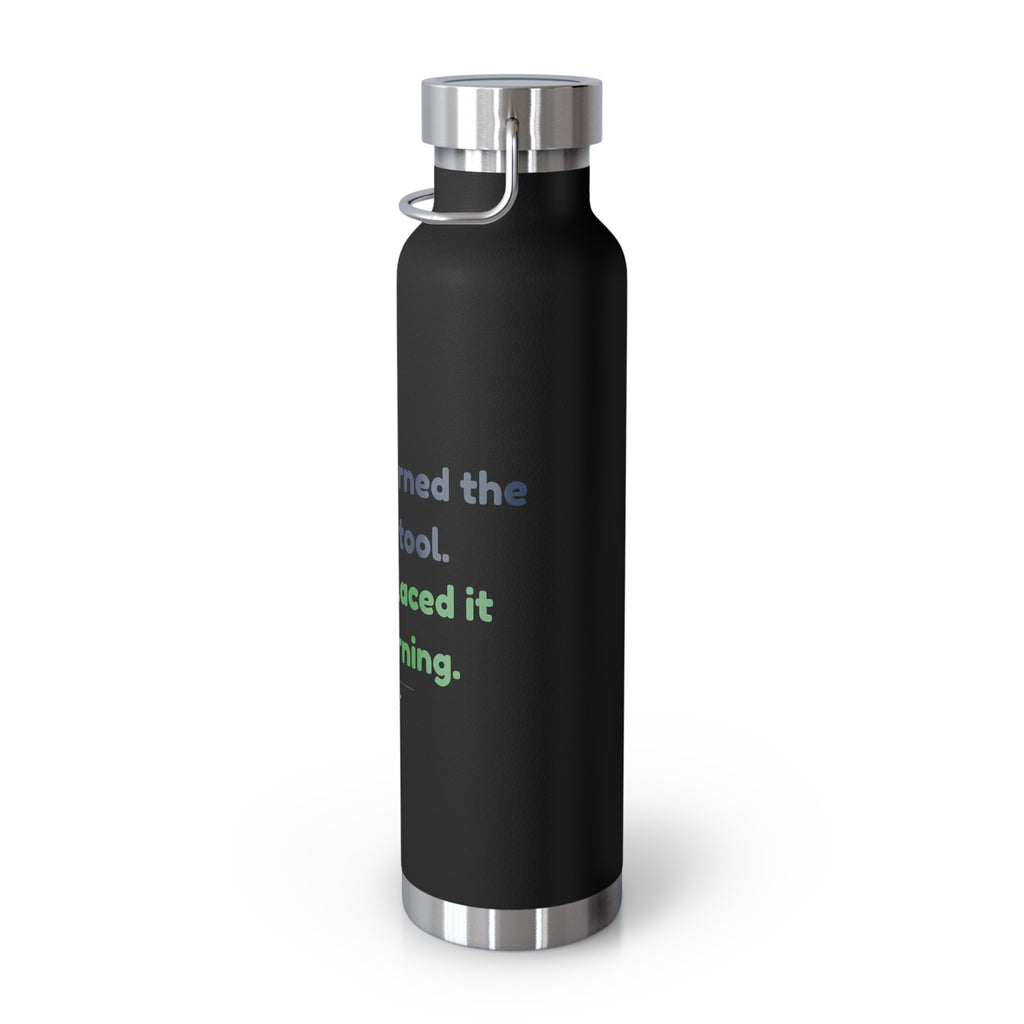 Water Bottle featuring “They Replaced the AI Tool” AI humor design by AIronic, gallery view 19