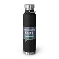 Black Water Bottle featuring "Hallucinating Facts" AI humor design by AIronic, gallery view 4