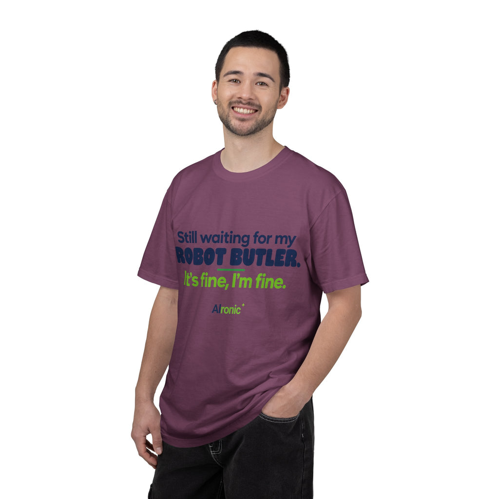 Still Waiting for My Robot Butler T-Shirt — Funny Tech Humor Tee