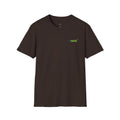Dark Chocolate T-Shirt featuring "AIronic Minimal Logo Casual" AI humor design by AIronic, gallery view 4