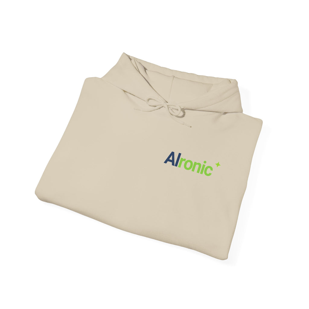 Hoodie featuring "AIronic Logo" AI humor design by AIronic, gallery view 20