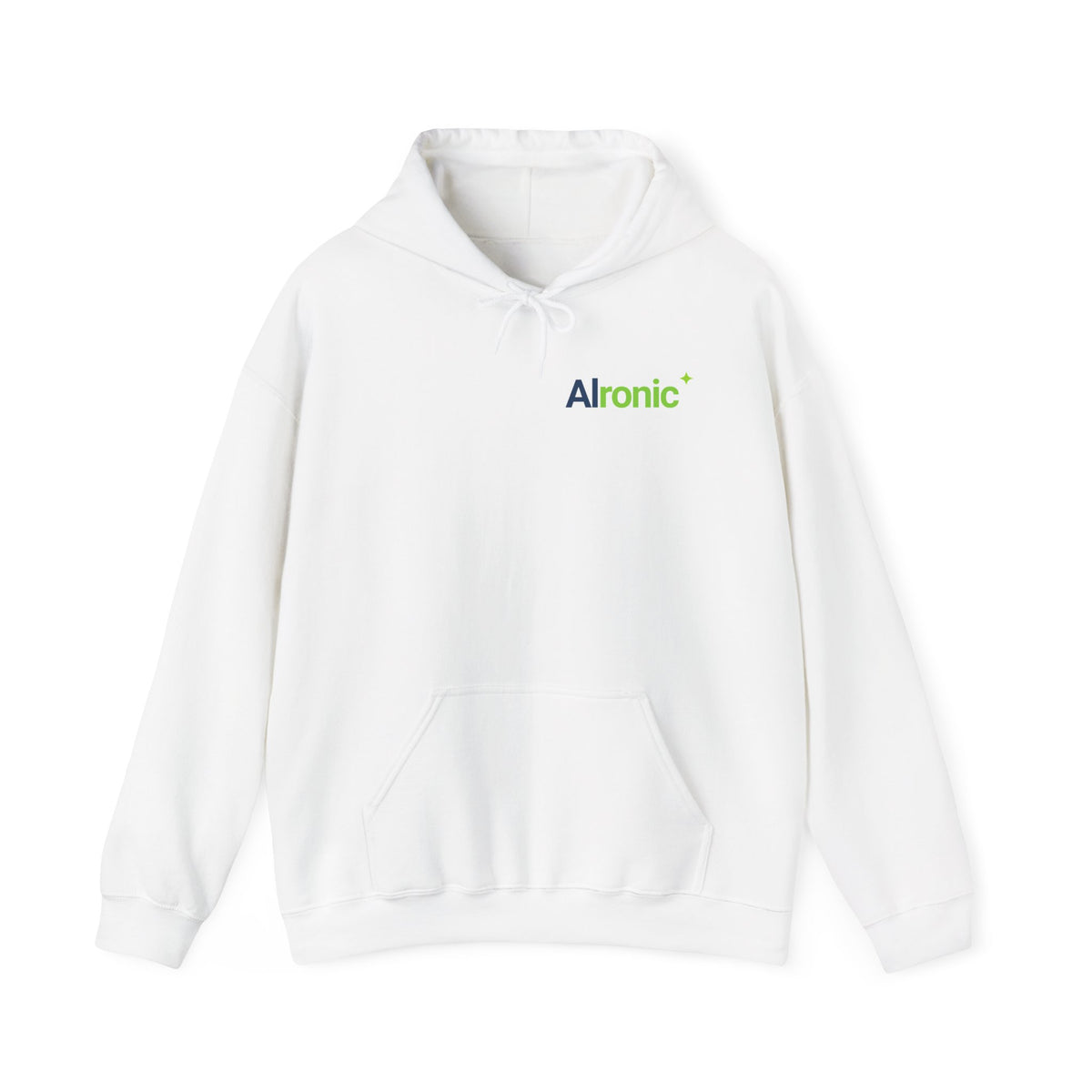 Hoodie featuring "AIronic Logo" AI humor design by AIronic, gallery view 12