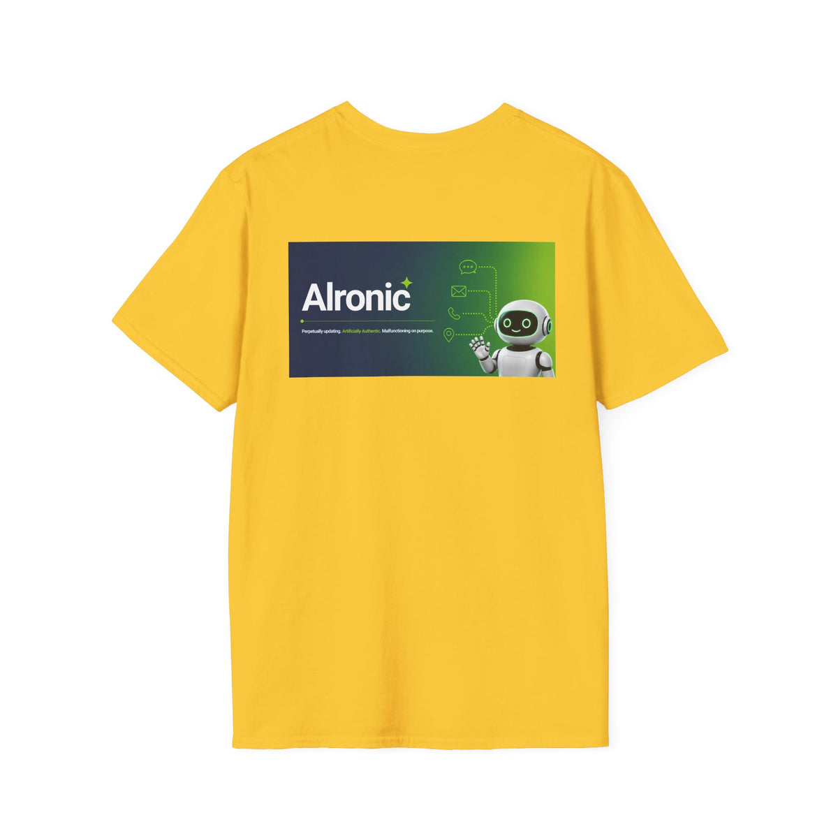 T-Shirt featuring "AIronic Logo with AIron" AI humor design by AIronic, gallery view 33