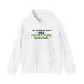 AIronic Hoodie featuring "My Attention Span Has Fewer Tokens Than Yours" AI humor design, gallery view 1