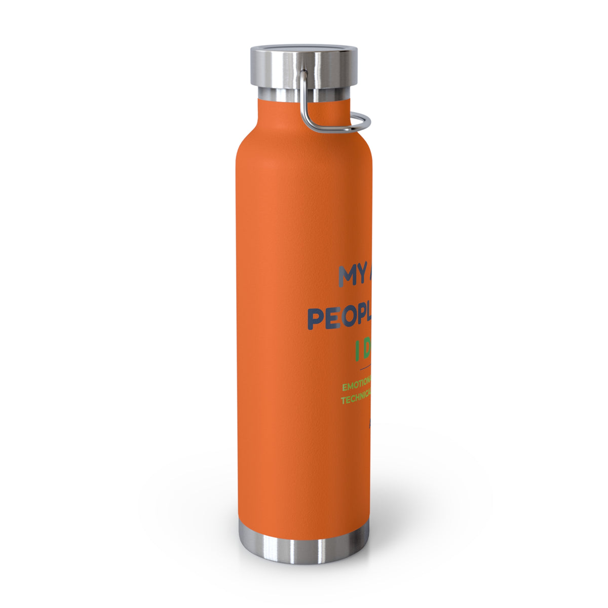 Water Bottle featuring “My AI Has People Skills. I Don't.” AI humor design by AIronic, gallery view 21