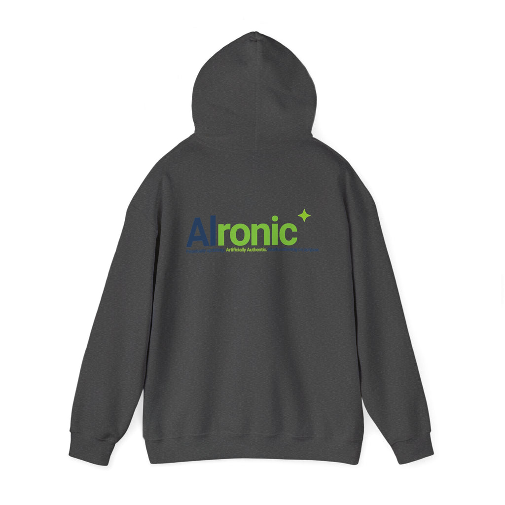 Hoodie featuring "AIronic Logo" AI humor design by AIronic, gallery view 28