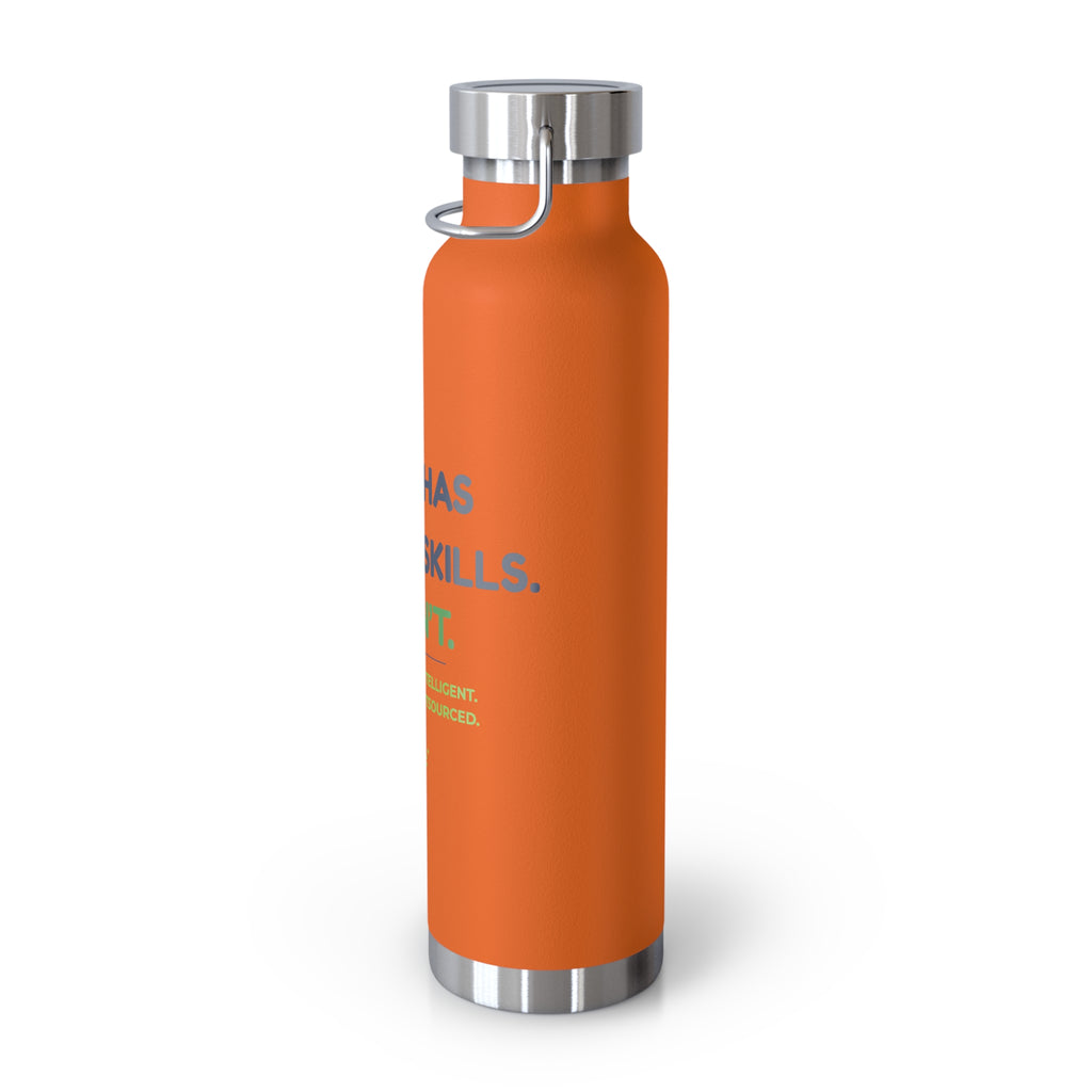Water Bottle featuring “My AI Has People Skills. I Don't.” AI humor design by AIronic, gallery view 22
